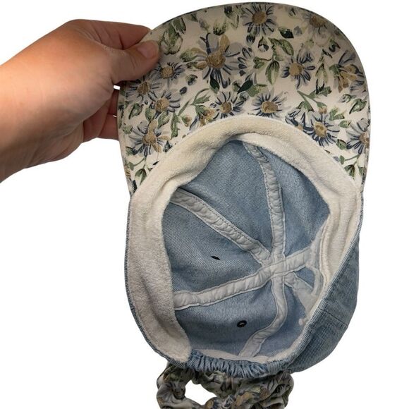 90s scrunchie hat! Floral denim hat scrunchie is attached - Picture 14 of 16